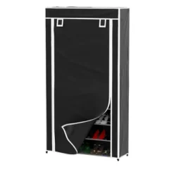 Hastings Home Freestanding Tiered Shoe Rack With Dust Cover - Black 6 Hastings Home Freestanding Tiered Shoe Rack With Dust Cover - Black -Storage Store GUEST d1c12012 dece 477a af38 cece10ec84e8