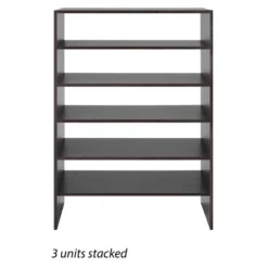 Whitmor 24" Stackable Wide 2 Shelf Storage Organizer Brown -Storage Store GUEST d28c1dad 15be 44f3 90dc 8b134774ecf9