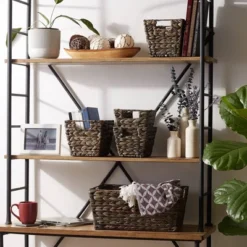 Design Imports Set Of 5 Gray Wash Hyacinth Baskets -Storage Store GUEST d54417ea 1466 49a7 b30d 08294fc9a813