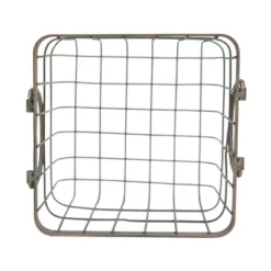 Patina Metal Basket - Foreside Home & Garden -Storage Store GUEST d5a2bbef ac9b 4dbd 8d7e db97162c5ea1