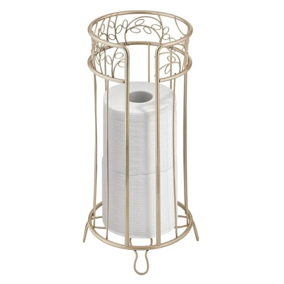 MDesign Decorative Metal Toilet Paper Storage Holder Stand, 3 Rolls 13 MDesign Decorative Metal Toilet Paper Storage Holder Stand, 3 Rolls - Image 13