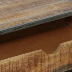 Gieke Industrial Handcrafted Mango Wood Shoe Rack Natural/Gray - Christopher Knight Home