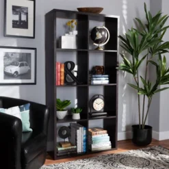 Janne 8 Cube Multipurpose Storage Shelf Dark Brown - Baxton Studio -Storage Store GUEST dbee03b4 4379 4def bdd5 f1dd128c1481
