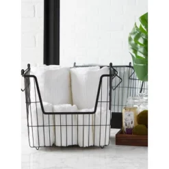 13"x 10"x 11"Large Rectangle Metal Basket Black - Design Imports -Storage Store GUEST e37921da 0391 4132 9045 a1bd4ec0e385
