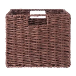 3pc Tessa Woven Rope 3 Small Basket Set Walnut - Winsome -Storage Store GUEST e3b14326 9e1b 4e12 a7fd 1d4d32cc43a1