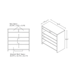 Farrar Contemporary Shoe Cabinet Chestnut Brown/White - HOMES: Inside + Out -Storage Store GUEST e3bdd57c 093d 4960 96a9 0fd1d73cb7d6