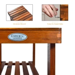 Costway 3-Tier Wood Shoe Rack 27.5' Shoe Bench Freestanding Boots Organizer Heavy-duty -Storage Store GUEST e4875bbf f023 4a27 91c5 9fec40895219