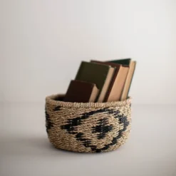 Black Rope & Seagrass Basket - Foreside Home & Garden -Storage Store GUEST e8fefc2e 122a 4093 b44f 1ed71f86c03a