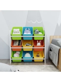 Year Color White Toy Cubes Storage Organizer For Kids, Classroom, Playroom, Daycare, Nursery With 9 Colorful Storage Bins -Storage Store GUEST e9afa4ce 4ee2 4741 b38b 6e212bf8ee57