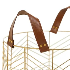 Set Of 3 Metal Storage Baskets Gold - Olivia & May -Storage Store GUEST ea0bbd2f 6c8c 4981 af5f d3249908c5f2