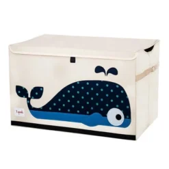 3 Sprouts Collapsible Toy Chest Storage Organizer Bin For Boys And Girls Playroom Nursery Bundle With Polka Dot Elephant And Whale Designs (2 Pack) -Storage Store GUEST eb96ff09 381a 4a20 97bd e82f0172a309 1