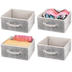 MDesign Fabric Modular Closet Organizer Box For Cube Units, 4 Pack -Storage Store GUEST ed14d9ee 7541 40c5 b116 766300feb229