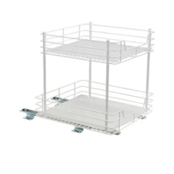 Household Essentials 15" 2-Tier Pantry Organizer White -Storage Store GUEST ee6b7958 0fda 44ef b376 e21d7c4d739d