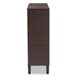 2 Door Idina Mid-Century Wood Shoe Cabinet - Baxton Studio -Storage Store GUEST eea35570 a5d7 44b0 88be c0991f75257f