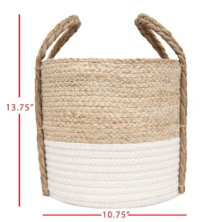 Natural Woven White Seagrass & Rope Basket - Foreside Home & Garden -Storage Store GUEST ef1efdae 519b 4c2c afd7 a931d1028a90