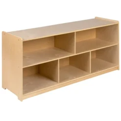 Flash Furniture Wooden School Classroom Storage Cabinet/Cubby For Commercial Or Home Use - Safe, Kid Friendly Design (Natural) -Storage Store GUEST efc47ae9 6faa 4791 9826 09536e8cd048 1