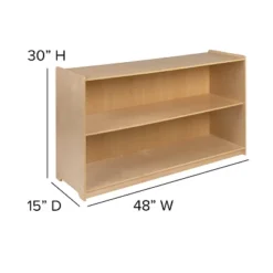 Flash Furniture Wooden School Classroom Storage Cabinet For Commercial Or Home Use - Safe, Kid Friendly Design (Natural) -Storage Store GUEST f0189667 4554 4e83 9e78 4f0cfb06bc2a