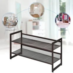 Tangkula Iron Shoe Shelf 2/3/4-Tier Space Saving Layered Shoes Shelving Shoes Storage Organizer 18 Tangkula Iron Shoe Shelf 2/3/4-Tier Space Saving Layered Shoes Shelving Shoes Storage Organizer -Storage Store GUEST f1ac2c75 47da 4c3c b3a6 14f89a5f15f7