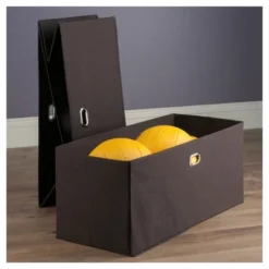 2pc Torino Folding Fabric Basket Chocolate - Winsome -Storage Store GUEST f1af18cf 02d8 4fd3 aa56 337f9504d169