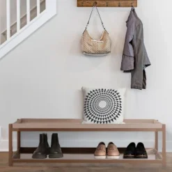 Happimess Industrial Compact 10.75" 6-Pair 2-Tier Iron Shoe Rack -Storage Store GUEST f27d2cd4 29e6 4f87 a86c aa7831bfe0fa