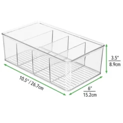 MDesign Plastic 4 Compartment Craft And Sewing Supplies Organizer, 2 Pack, Clear -Storage Store GUEST f6c1fcb5 431d 4f52 ae50 20aea7e6daa5