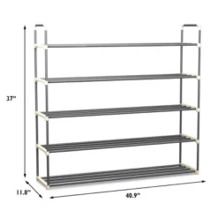 Hastings Home Five-Tier 30-Pair Shoe Storage Rack -Storage Store GUEST f71ae67b 2701 42b6 bb6d 54b7bd5cea05