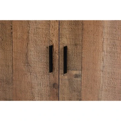 2 Door Cyrille Wood Shoe Cabinet Brown - Baxton Studio 4 2 Door Cyrille Wood Shoe Cabinet Brown - Baxton Studio - Image 4