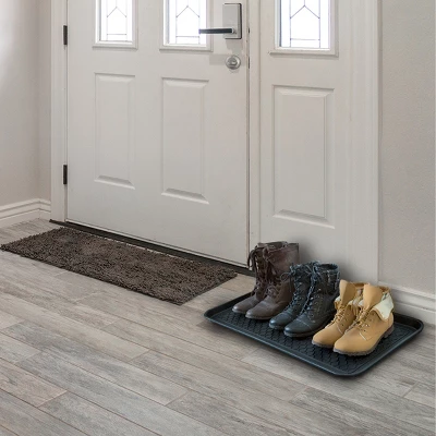Large All-Weather Indoor/Outdoor Boot Tray - Weather-Resistant Plastic Shoe Mat With Raised Edge For Entryways, Decks, And Patios By Stalwart (Black) 6 Large All-Weather Indoor/Outdoor Boot Tray - Weather-Resistant Plastic Shoe Mat With Raised Edge For Entryways, Decks, And Patios By Stalwart (Black) - Image 6