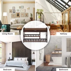 Costway 3-Tier Bamboo Shoe Bench Entryway Storage Rack Organizer Home Hallway BrownNature -Storage Store GUEST f9321424 2733 4dd3 865a 047e2fb9bdc3