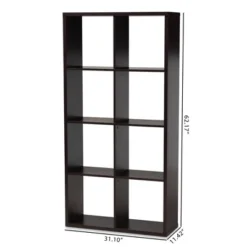 Janne 8 Cube Multipurpose Storage Shelf Dark Brown - Baxton Studio -Storage Store GUEST f96fa2b8 a6dc 41ff 8ee0 9e14c0a35a89
