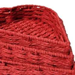 Household Essentials Set Of 3 Nesting Heart Baskets Paper Rope Red -Storage Store GUEST f99aef72 7db3 4a17 b6f0 f77961360b79