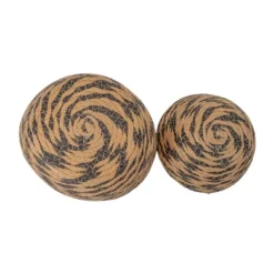 Set Of 2 Braid Woven Baskets Black & Natural Rope By Foreside Home & Garden -Storage Store GUEST fd262c0a a468 41eb a90d 0ed2755c7856