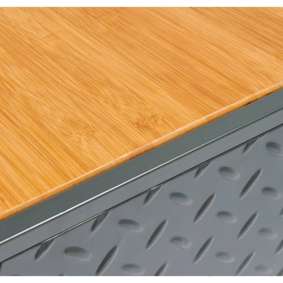 Badger Basket Metal And Bamboo MultiBin Storage Cubby Charcoal/Natural 5 Badger Basket Metal And Bamboo MultiBin Storage Cubby Charcoal/Natural - Image 5